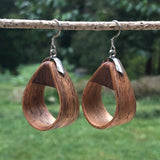 Natural Bentwood Teardrops -Australian native Wooden earrings-made in Melbourne Australia-hypoallergenic