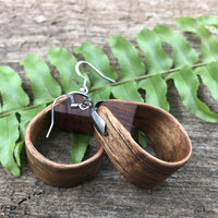 Natural Bentwood Teardrops -Australian native Wooden earrings-made in Melbourne Australia-hypoallergenic