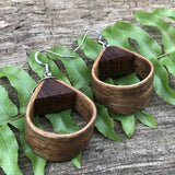 Natural Bentwood Teardrops -Australian native Wooden earrings-made in Melbourne Australia-hypoallergenic