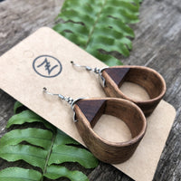 Natural Bentwood Teardrops -Australian native Wooden earrings-made in Melbourne Australia-hypoallergenic