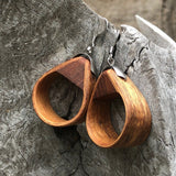 Natural Bentwood Teardrops -Australian native Wooden earrings-made in Melbourne Australia-hypoallergenic