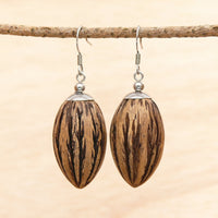 Natural Davidia Seed Pods- Teardrops -Australian Wooden earrings-made in Melbourne Australia-hypoallergenic