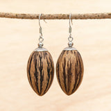 Natural Davidia Seed Pods- Teardrops -Australian Wooden earrings-made in Melbourne Australia-hypoallergenic