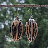 Natural Davidia Seed Pods- Teardrops -Australian Wooden earrings-made in Melbourne Australia-hypoallergenic