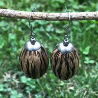 Natural Davidia Seed Pods- Teardrops -Australian Wooden earrings-made in Melbourne Australia-hypoallergenic