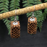 Natural Wooden Earrings - Tasmanian She-oak Seed Pod - Blocks-Made in Melbourne