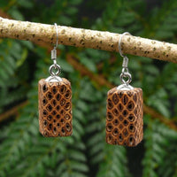 Natural Wooden Earrings - Tasmanian She-oak Seed Pod - Blocks-Made in Melbourne