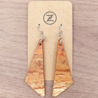 Natural Sheoak Triangle Earrings - She OakWooden earrings-made in Melbourne Australia-hypoallergenic