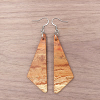 Natural Sheoak Triangle Earrings - She Oak ooden earrings-made in Melbourne Australia-hypoallergenic