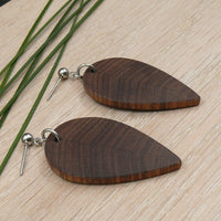 Natural Blackwood Leaf Teardrops -Australian native Wooden earrings for women-made in Melbourne Australia-hypoallergenic