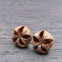 Handmade Women Wooden Studs - Australian Tea Tree Earrings -Leptospermum scoparium Natural Wood and Hypoallergenic Stud