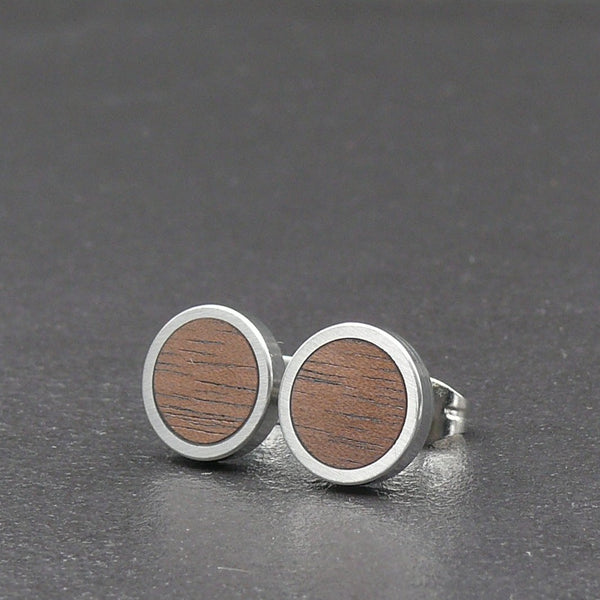 Mens wooden sale stud earrings