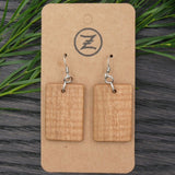 Rectangle Wooden Earrings - South Australian Sugar Gum - Made in Melbourne