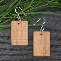 Rectangle Wooden Earrings - South Australian Sugar Gum - Made in Melbourne