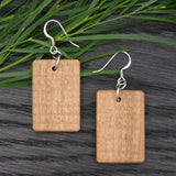 Rectangle Wooden Earrings - South Australian Sugar Gum - Made in Melbourne