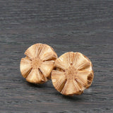 Sheoak Wooden Studs- Star Wood Round Natural Circle Sustainable Ethical Earrings - Jewellery Handmade in Melbourne Australia - Hypoallergenic Stainless Steel