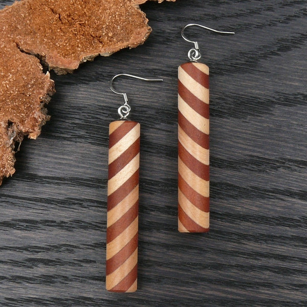 Wooden on sale bamboo earrings