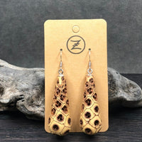 Handmade Wooden teardrop shape Natural earrings made out of Native Australian Callistemon (Bottlebrush)- native made in Melbourne-Australia