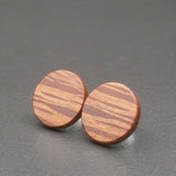 Round wooden Handmade Buloke Studs-Male or Female stainless -Australian native Stud Earrings-Natural Wood-Made in Melbourne-Hypoallergenic