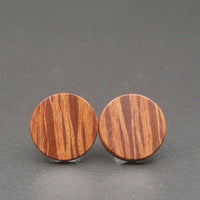 Round wooden Handmade Buloke Studs-Male or Female stainless -Australian native Stud Earrings-Natural Wood-Made in Melbourne-Hypoallergenic