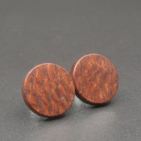 Round wooden Handmade Beefwood Studs-Male or Female stainless -Australian native Stud Earrings-Natural Wood-Made in Melbourne-Hypoallergenic