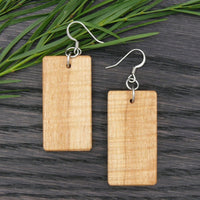 Rectangle Wooden Earrings - South Australian Sugar Gum - Made in Melbourne