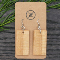 Rectangle Wooden Earrings - South Australian Sugar Gum - Made in Melbourne