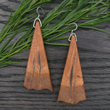 Handmade Wooden Australian Earrings Natural Wood Melbourne Hypoallergenic Black Resin