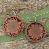 Organic Wooden Earrings Protea Flower Pod handmade australian melbourne