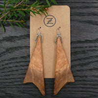 Handmade Wooden Australian Earrings Natural Wood- Made in Melbourne-Hypoallergenic Eucalyptus Burl-Green Resin