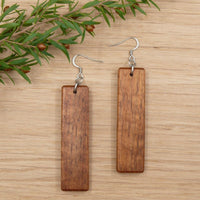 Handmade Wooden Australian Earrings Natural Wood- Made in Melbourne-Hypoallergenic -Tasmanian Blackwood Rectangle