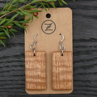 Handmade Wooden Australian Earrings Natural Wood- Made in Melbourne-Hypoallergenic- Fiddleback Tasmanian Mountain Ash