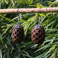 Natural Wooden Earrings- Sheoak Round Wood Dangle Natural Hypoallergenic-Made in Melbourne - Australia