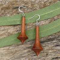 Tasmanian Blackwood Wooden Earrings - Hand turned in Melbourne