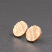 Light Wood Round Natural Wooden Earrings - Studs -Made in Melbourne-Australia