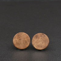 Wood Round Natural Wooden Earrings - Studs -Made in Melbourne-Australia