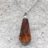 Wooden Natural Pendant made out of Native Australian Cherry Burl- with necklace- made in Melbourne-Australia