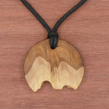 Crescent Moon Wooden Pendant Necklace - Natural Wood Sustainable Eucalyptus Jewellery - Eco friendly - Natural Handmade Native Australia