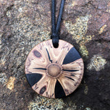 Wooden Round Natural Banksia Pendant with necklace-seed pod-nut-native-made in Melbourne-Australia