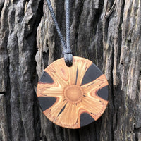 Wooden Round Natural Banksia Pendant with necklace-seed pod-nut-native-made in Melbourne-Australia