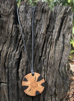 Wooden Round Natural Banksia Pendant with necklace-seed pod-nut-native-made in Melbourne-Australia