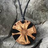 Wooden Round Natural Banksia Pendant with necklace-seed pod-nut-native-made in Melbourne-Australia