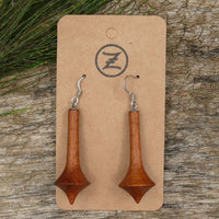 Tasmanian Blackwood Wooden Earrings - Hand turned in Melbourne