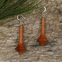 Tasmanian Blackwood Wooden Earrings - Hand turned in Melbourne