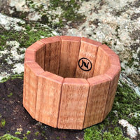 Trapezoid Wooden Bracelet Fiddleback Tasmanian Oak-Made in Melbourne