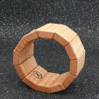 Trapezoid Wooden Bracelet Fiddleback Tasmanian Oak-Made in Melbourne