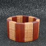 Trapezoid Wooden Bracelet - Red Gum & Fiddleback Tasmanian Oak-Made in Melbourne - Australia