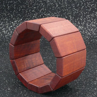 Trapezoid Wooden Bracelet - Red Gum-Made in Melbourne-Australia