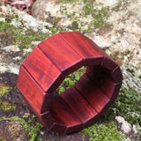 Trapezoid Wooden Bracelet - Red Gum-Made in Melbourne-Australia