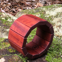 Trapezoid Wooden Bracelet - Red Gum-Made in Melbourne-Australia